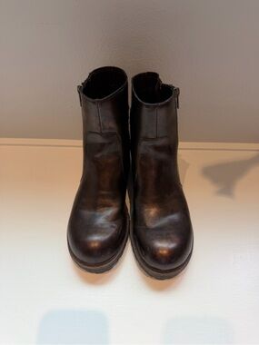 b.o.c. Brown / Bronze Ankle Booties with Side Zip